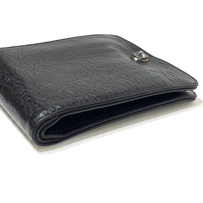 【中古品】【メンズ】 CHROME HEARTS クロムハーツ 1SNAP CROSS BUTTON LEATHER WALLET 1スナップ クロスボタン レザーウォレット 二つ折り財布 190-261027-ko-11-teih カラー：ブラック 万代Net店