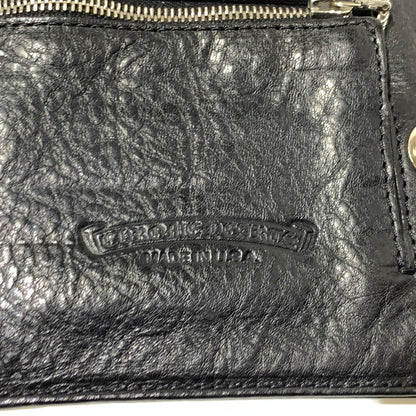 【中古品】【メンズ】 CHROME HEARTS クロムハーツ 1SNAP CROSS BUTTON LEATHER WALLET 1スナップ クロスボタン レザーウォレット 二つ折り財布 190-261027-ko-11-teih カラー：ブラック 万代Net店
