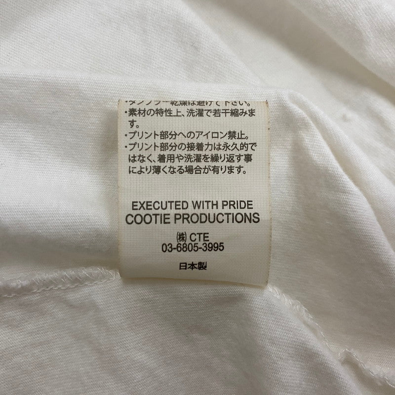 【中古品】【メンズ】 COOTIE PRODUCTIONS クーティープロダクションズ × Jakob Morley ヤコブ モーリー 別注コラボ PRINT S/S TEE プリント ショートスリーブTシャツ 半袖トップス 142-261019-ss-05-teih サイズ：M カラー：ホワイト 万代Net店