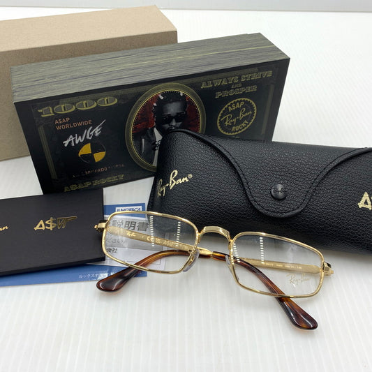 【中古品】【メンズ】 RAY-BAN レイバン × ASAP ROCKY エイサップ・ロッキー 別注 コラボ OPTICS SUNGLASSES RB-3927V サングラス アイウェア メガネ 203-261011-ko-01-teih サイズ：54□21-145 カラー：ポリッシュ アリスタゴールド 万代Net店