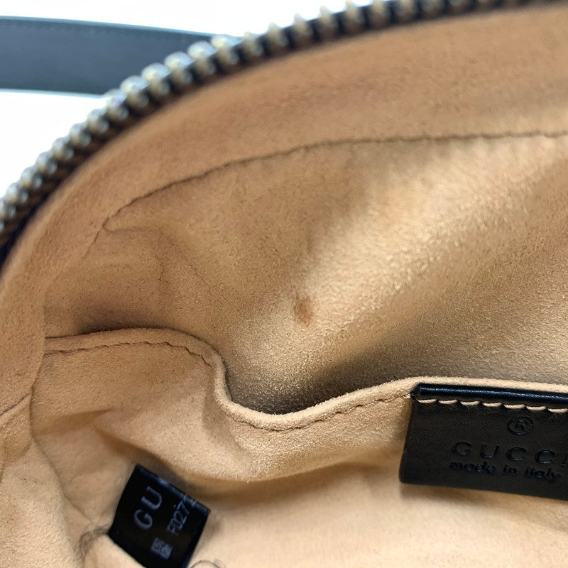 【中古品】【メンズ/レディース】 GUCCI グッチ GG MARMONT WAIST BAG 476434 493075 マーモント ウエストバッグ カバン レザーベルト 180-261011-ko-12-teih カラー：ブラック 万代Net店