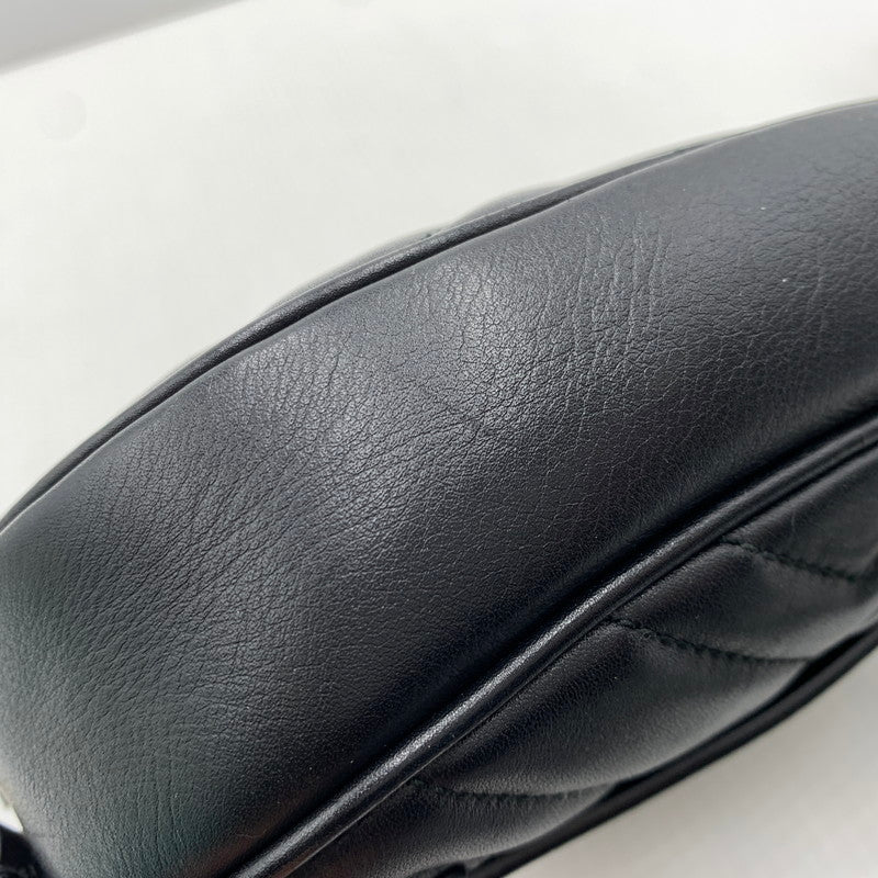【中古品】【メンズ/レディース】 GUCCI グッチ GG MARMONT WAIST BAG 476434 493075 マーモント ウエストバッグ カバン レザーベルト 180-261011-ko-12-teih カラー：ブラック 万代Net店
