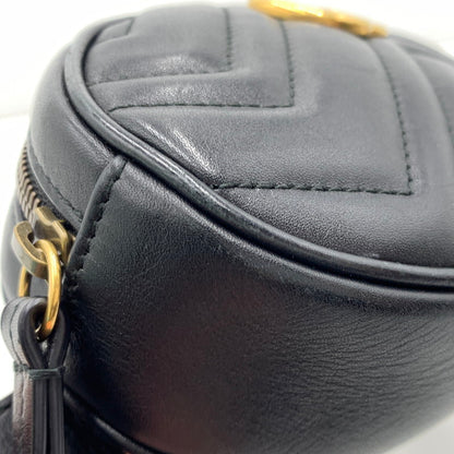 【中古品】【メンズ/レディース】 GUCCI グッチ GG MARMONT WAIST BAG 476434 493075 マーモント ウエストバッグ カバン レザーベルト 180-261011-ko-12-teih カラー：ブラック 万代Net店