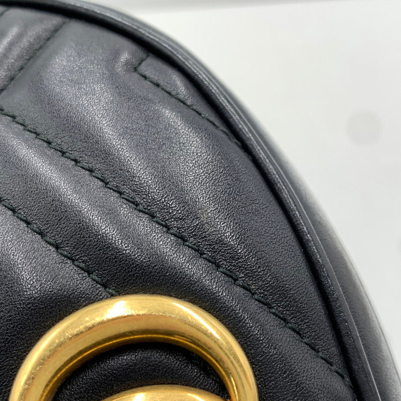 【中古品】【メンズ/レディース】 GUCCI グッチ GG MARMONT WAIST BAG 476434 493075 マーモント ウエストバッグ カバン レザーベルト 180-261011-ko-12-teih カラー：ブラック 万代Net店