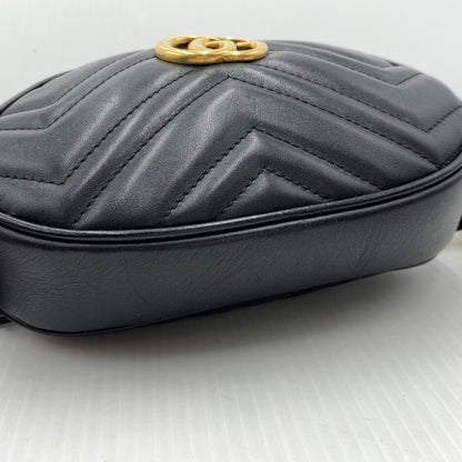【中古品】【メンズ/レディース】 GUCCI グッチ GG MARMONT WAIST BAG 476434 493075 マーモント ウエストバッグ カバン レザーベルト 180-261011-ko-12-teih カラー：ブラック 万代Net店