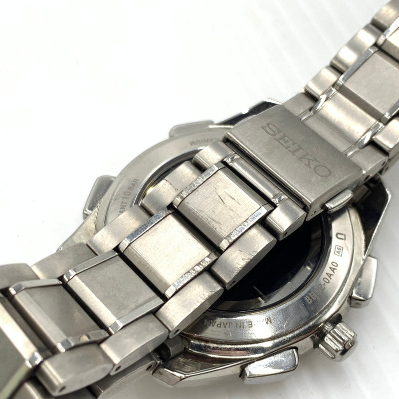 【中古品】【メンズ】 SEIKO セイコー BRIGHTZ FLIGHT EXPERT 8B92-0AA0 ブライツ フライトエキスパート 腕時計 197-261011-ko-05-teih カラー：シルバー/ブラック 万代Net店