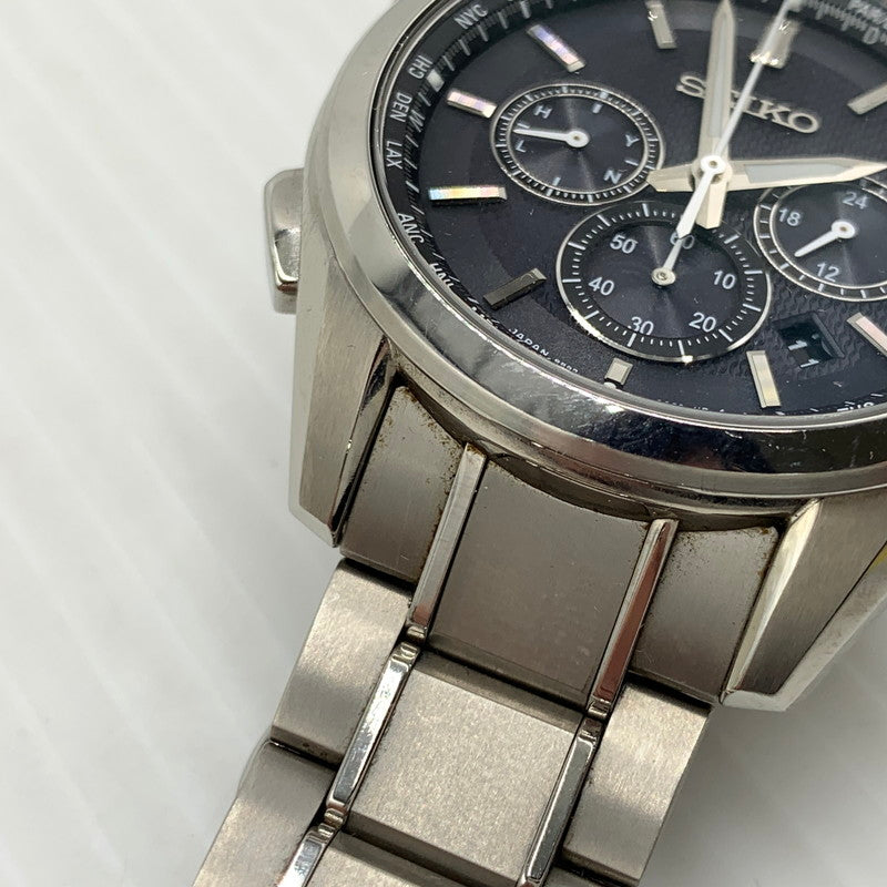 【中古品】【メンズ】 SEIKO セイコー BRIGHTZ FLIGHT EXPERT 8B92-0AA0 ブライツ フライトエキスパート 腕時計 197-261011-ko-05-teih カラー：シルバー/ブラック 万代Net店