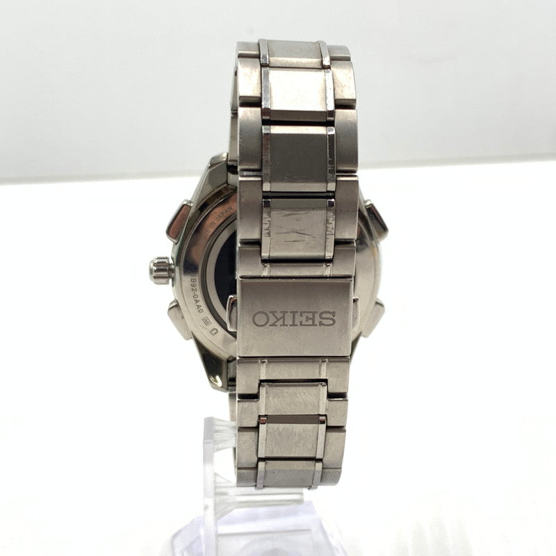 【中古品】【メンズ】 SEIKO セイコー BRIGHTZ FLIGHT EXPERT 8B92-0AA0 ブライツ フライトエキスパート 腕時計 197-261011-ko-05-teih カラー：シルバー/ブラック 万代Net店