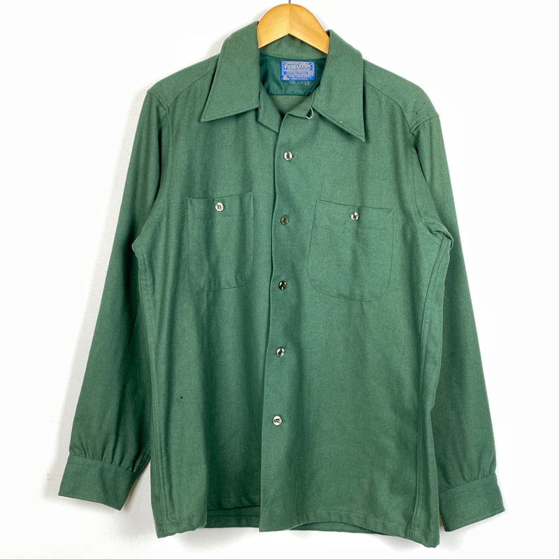 【現状渡し品】【メンズ】 PENDLETON ペンドルトン L/S 70’s VINTAGE WOOL BOARD SHIRT A026 338 ロングスリーブ 70年代 ヴィンテージ ウール ボート シャツ 長袖 トップス 145-261009-sa-02-teih サイズ：M カラー：グリーン 万代Net店