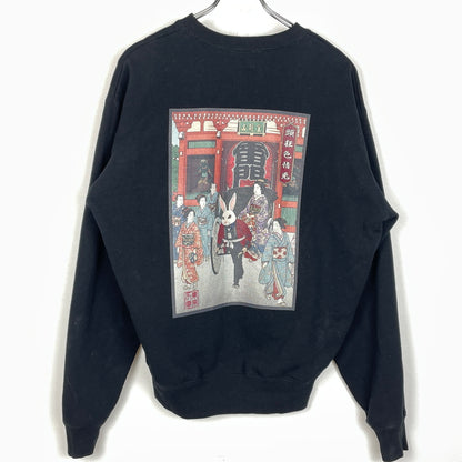 【中古品】【メンズ】 FR2 エフアールツー UKIYOE SWEAT 浮世絵 スウェット 長袖 トップス トレーナー 142-261009-sa-17-teih サイズ：M カラー：ブラック 万代Net店