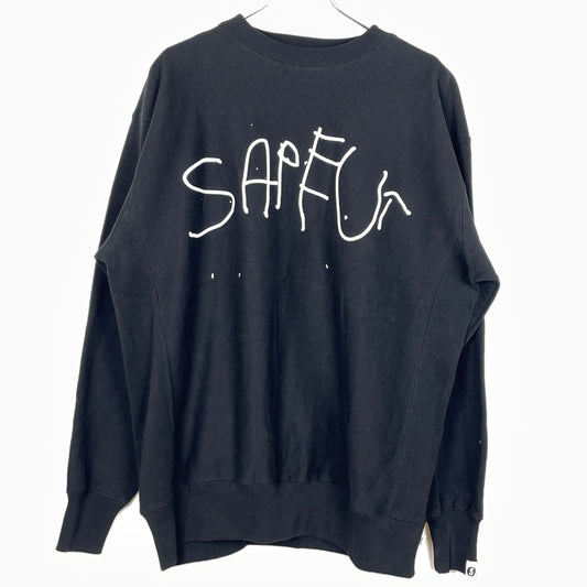 【中古品】【メンズ】 SAPEUR サプール SWEAT スウェット 長袖 トップス トレーナー 142-261009-sa-16-teih サイズ：L カラー：ブラック 万代Net店