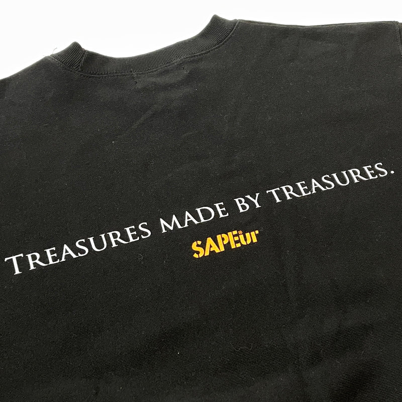 【中古品】【メンズ】 SAPEUR サプール SWEAT スウェット 長袖 トップス トレーナー 142-261009-sa-16-teih サイズ：L カラー：ブラック 万代Net店