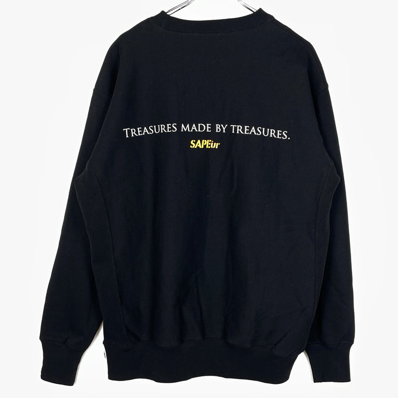 【中古品】【メンズ】 SAPEUR サプール SWEAT スウェット 長袖 トップス トレーナー 142-261009-sa-16-teih サイズ：L カラー：ブラック 万代Net店