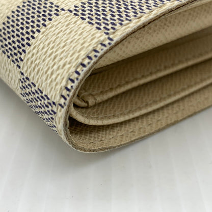 【中古品】【メンズ/レディース】 LOUIS VUITTON ルイ・ヴィトン MARCO WALLET DAMIER AZUR N60018 マルコ ウォレット ダミエ アズール ポルトフォイユ 二つ折り財布 179-261011-ko-10-teih カラー：アイボリー系 万代Net店