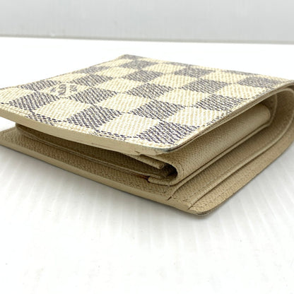 【中古品】【メンズ/レディース】 LOUIS VUITTON ルイ・ヴィトン MARCO WALLET DAMIER AZUR N60018 マルコ ウォレット ダミエ アズール ポルトフォイユ 二つ折り財布 179-261011-ko-10-teih カラー：アイボリー系 万代Net店