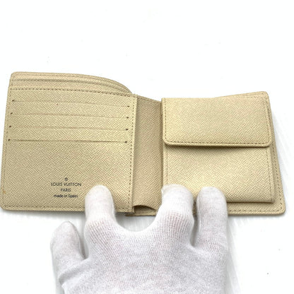 【中古品】【メンズ/レディース】 LOUIS VUITTON ルイ・ヴィトン MARCO WALLET DAMIER AZUR N60018 マルコ ウォレット ダミエ アズール ポルトフォイユ 二つ折り財布 179-261011-ko-10-teih カラー：アイボリー系 万代Net店
