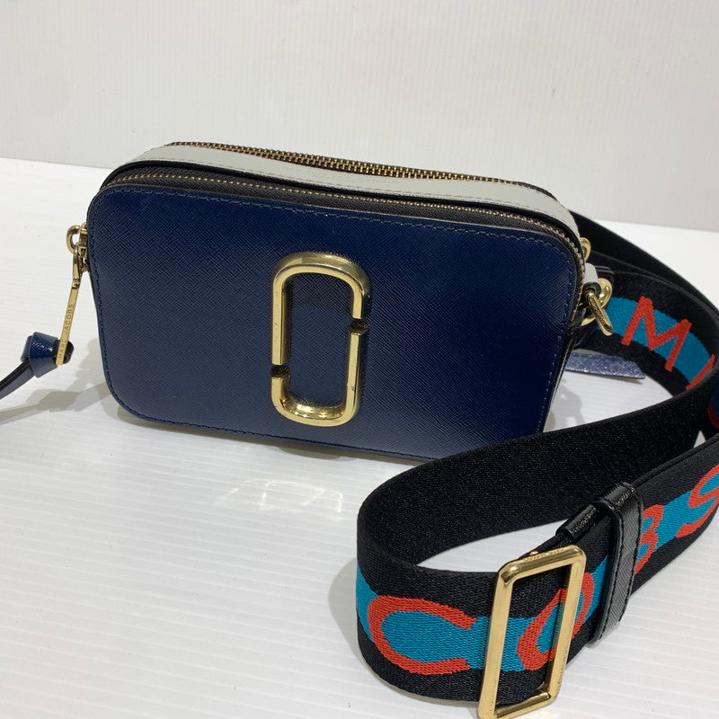 【中古品】【レディース】 MARC JACOBS マークジェイコブス THE SNAPSHOT LEATHER SHOULDER BAG M0014146 スナップショット レザー ショルダーバッグ カバン 188-261011-ko-19-teih カラー：ブルーシーマルチ 万代Net店