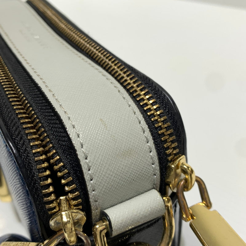 【中古品】【レディース】 MARC JACOBS マークジェイコブス THE SNAPSHOT LEATHER SHOULDER BAG M0014146 スナップショット レザー ショルダーバッグ カバン 188-261011-ko-19-teih カラー：ブルーシーマルチ 万代Net店