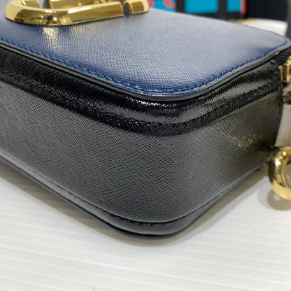 【中古品】【レディース】 MARC JACOBS マークジェイコブス THE SNAPSHOT LEATHER SHOULDER BAG M0014146 スナップショット レザー ショルダーバッグ カバン 188-261011-ko-19-teih カラー：ブルーシーマルチ 万代Net店