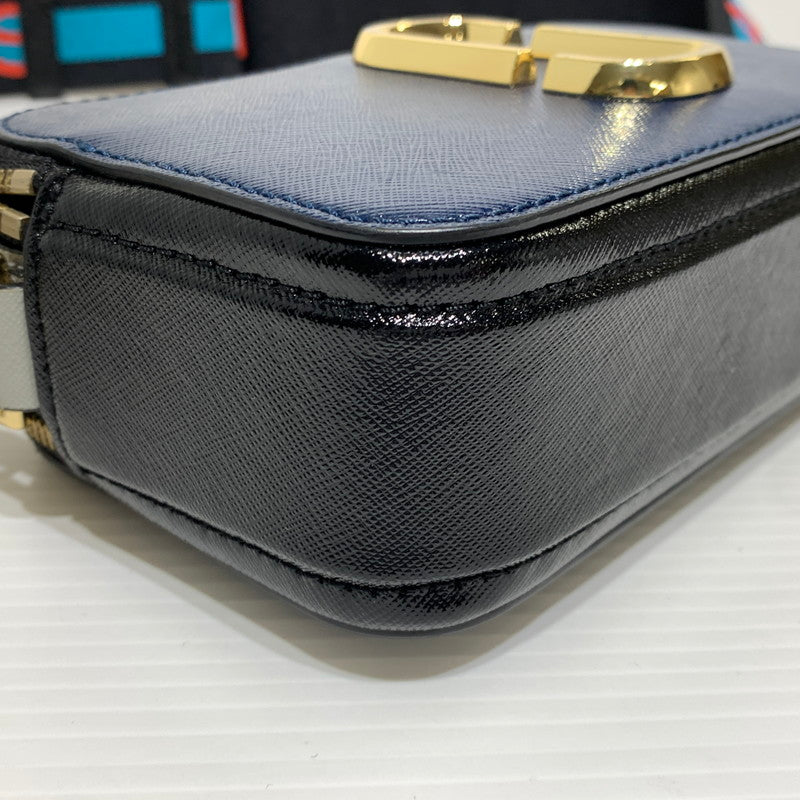 【中古品】【レディース】 MARC JACOBS マークジェイコブス THE SNAPSHOT LEATHER SHOULDER BAG M0014146 スナップショット レザー ショルダーバッグ カバン 188-261011-ko-19-teih カラー：ブルーシーマルチ 万代Net店