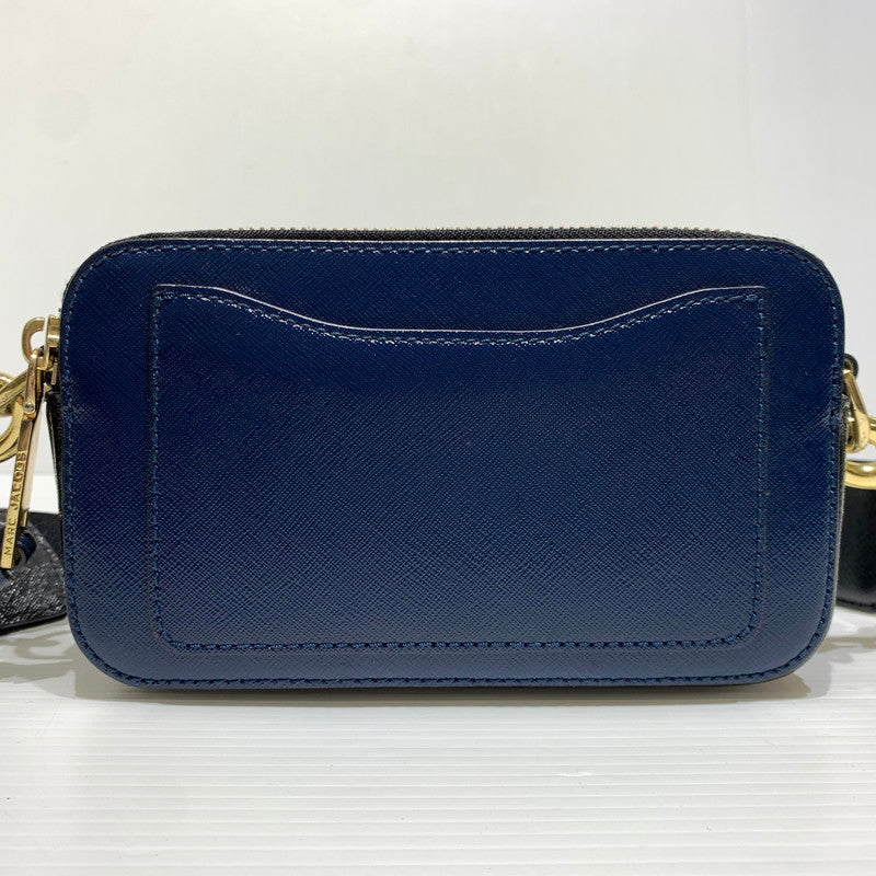 【中古品】【レディース】 MARC JACOBS マークジェイコブス THE SNAPSHOT LEATHER SHOULDER BAG M0014146 スナップショット レザー ショルダーバッグ カバン 188-261011-ko-19-teih カラー：ブルーシーマルチ 万代Net店