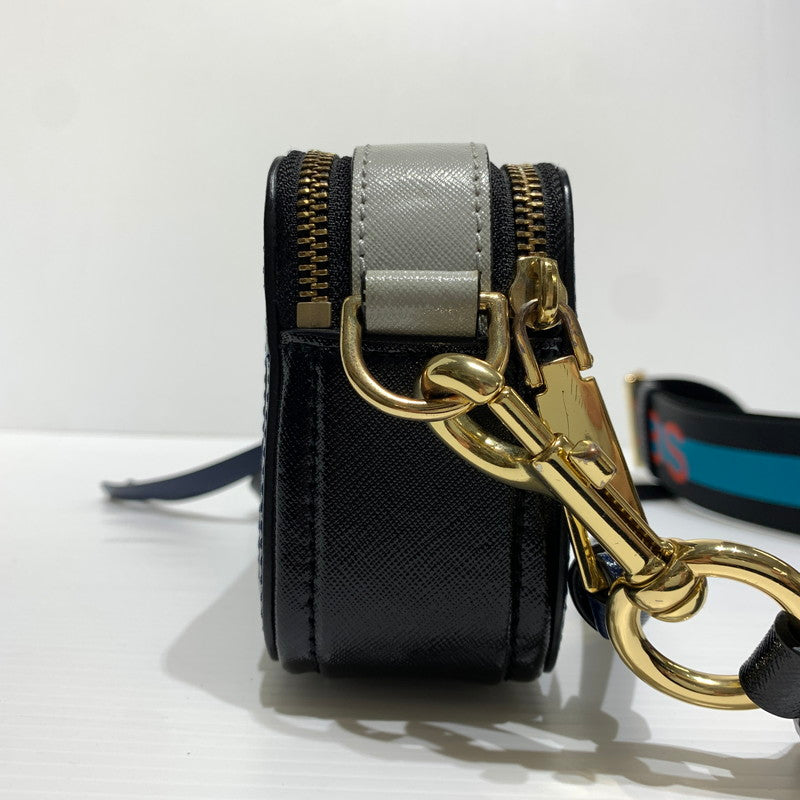 【中古品】【レディース】 MARC JACOBS マークジェイコブス THE SNAPSHOT LEATHER SHOULDER BAG M0014146 スナップショット レザー ショルダーバッグ カバン 188-261011-ko-19-teih カラー：ブルーシーマルチ 万代Net店
