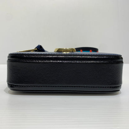 【中古品】【レディース】 MARC JACOBS マークジェイコブス THE SNAPSHOT LEATHER SHOULDER BAG M0014146 スナップショット レザー ショルダーバッグ カバン 188-261011-ko-19-teih カラー：ブルーシーマルチ 万代Net店