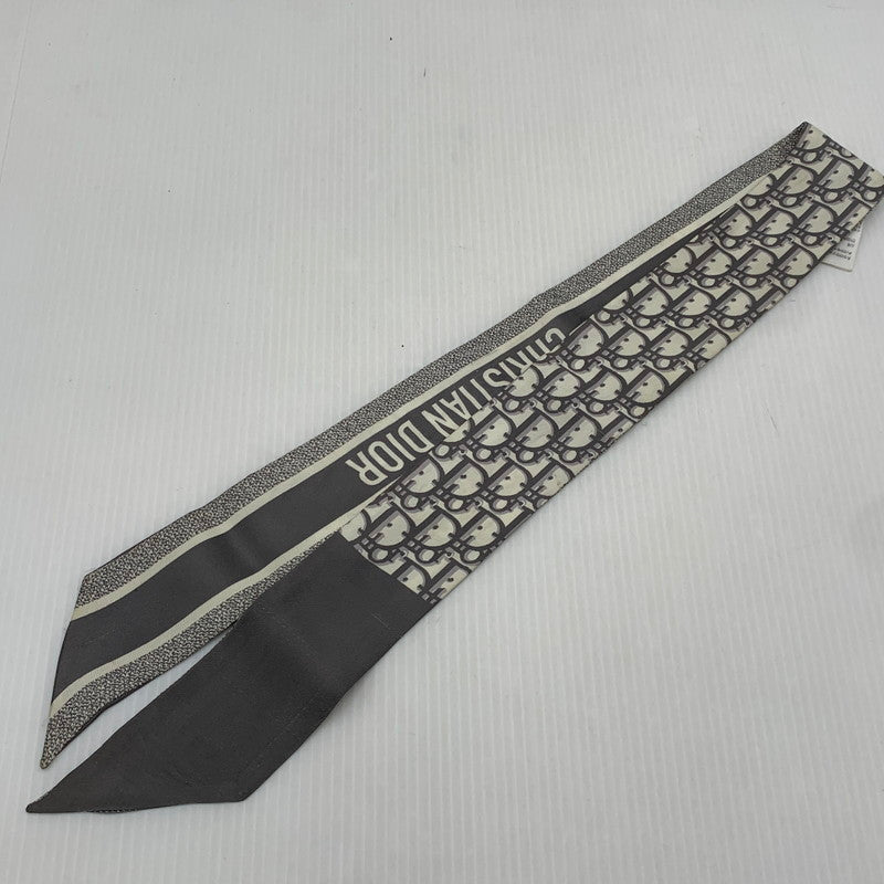 【現状渡し品】【レディース】 CHRISTIAN DIOR クリスチャンディオール OBLIQUE MITZAH SCARF 15D0B106I600 オブリーク ミッツァ スカーフ アクセサリー シルク 182-261016-ko-16-teih カラー：グレー 万代Net店