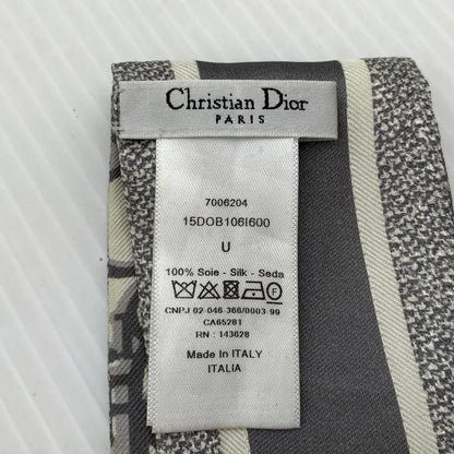 【現状渡し品】【レディース】 CHRISTIAN DIOR クリスチャンディオール OBLIQUE MITZAH SCARF 15D0B106I600 オブリーク ミッツァ スカーフ アクセサリー シルク 182-261016-ko-16-teih カラー：グレー 万代Net店