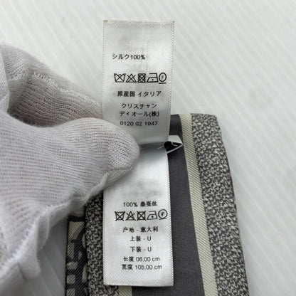 【現状渡し品】【レディース】 CHRISTIAN DIOR クリスチャンディオール OBLIQUE MITZAH SCARF 15D0B106I600 オブリーク ミッツァ スカーフ アクセサリー シルク 182-261016-ko-16-teih カラー：グレー 万代Net店