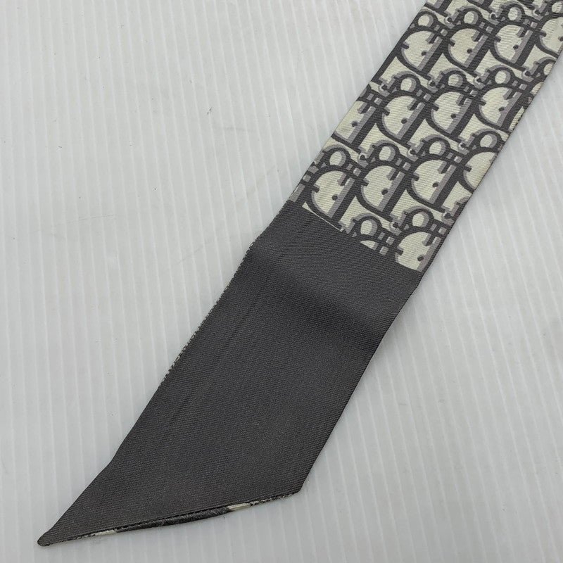 【現状渡し品】【レディース】 CHRISTIAN DIOR クリスチャンディオール OBLIQUE MITZAH SCARF 15D0B106I600 オブリーク ミッツァ スカーフ アクセサリー シルク 182-261016-ko-16-teih カラー：グレー 万代Net店