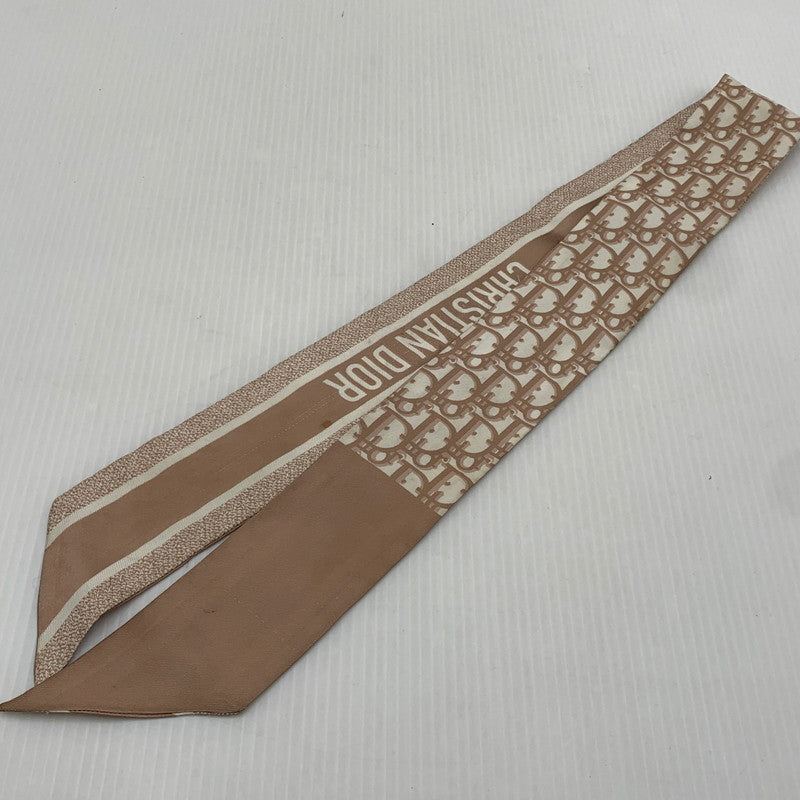 【現状渡し品】【レディース】 CHRISTIAN DIOR クリスチャンディオール OBLIQUE MITZAH SCARF 15DOB106I600 オブリーク ミッツァ スカーフ アクセサリー シルク 182-261016-ko-15-teih カラー：ピンクベージュ 万代Net店