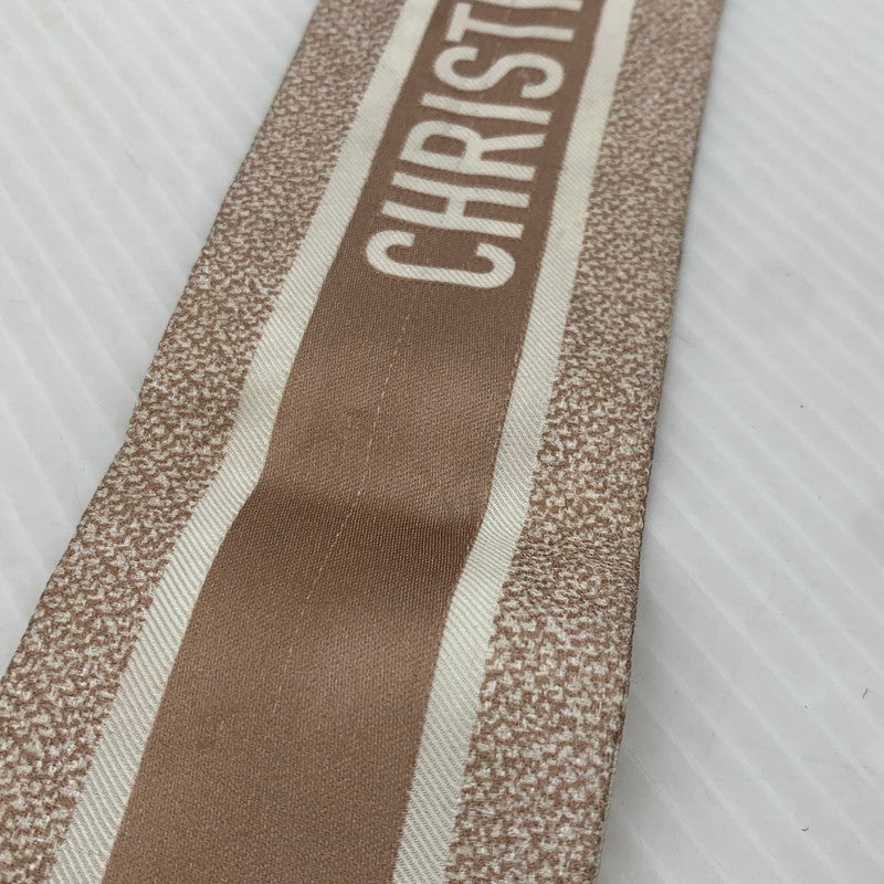 【現状渡し品】【レディース】 CHRISTIAN DIOR クリスチャンディオール OBLIQUE MITZAH SCARF 15DOB106I600 オブリーク ミッツァ スカーフ アクセサリー シルク 182-261016-ko-15-teih カラー：ピンクベージュ 万代Net店