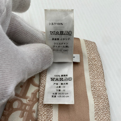 【現状渡し品】【レディース】 CHRISTIAN DIOR クリスチャンディオール OBLIQUE MITZAH SCARF 15DOB106I600 オブリーク ミッツァ スカーフ アクセサリー シルク 182-261016-ko-15-teih カラー：ピンクベージュ 万代Net店