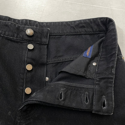 【現状渡し品】【メンズ】 LOUIS VUITTON ルイ・ヴィトン MONOGRAM DETROY DENIM PANTS RM261MQ K54 HUD48W モノグラム デストロイ デニム パンツ ボトムス ジーンズ 179-261011-sa-19-teih サイズ：30 カラー：ブラック 万代Net店