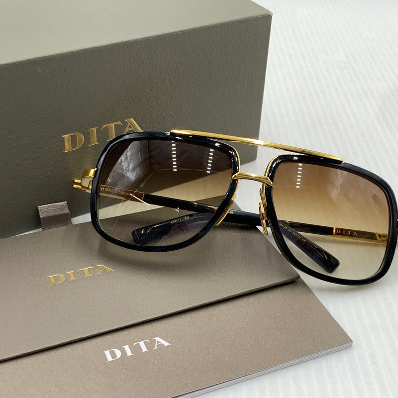 【中古品】【メンズ】 DITA ディタ MACH ONE DRX-2030B-59 マックワン サングラス アイウェア アビエーター 203-261014-ko-09-teih サイズ：59□17-127 カラー：ブラックゴールド 万代Net店