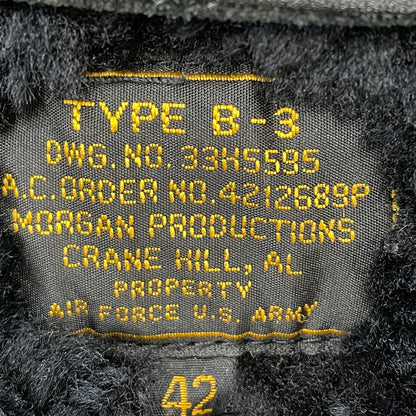 【中古品】【メンズ】 MORGAN PRODUCTIONS モーガンプロダクションズ B-3 ビースリー アウター 145-261011-sa-03-teih サイズ：42 カラー：ブラック 万代Net店
