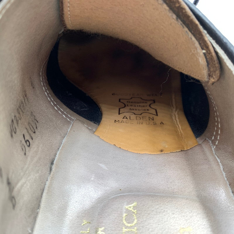 【中古品】【メンズ】 ALDEN オールデン× ANATOMICA アナトミカ 別注 コラボ CHROMEXCEL MOC TOE OXFORD 56103F クロムエクセル モックトゥ オックスフォード 靴 ビジネスシューズ レザー 革 164-261014-ko-02-teih サイズ：9D カラー：ネイビー 万代Net店