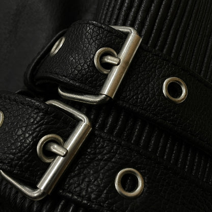 【中古品】【メンズ】 BATES ベイツ LEATHER JACKET レザー ジャケット アウター 145-261011-sa-02-teih サイズ：L カラー：ブラック 万代Net店