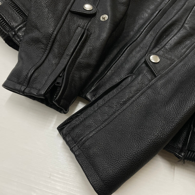 【中古品】【メンズ】 BATES ベイツ LEATHER JACKET レザー ジャケット アウター 145-261011-sa-02-teih サイズ：L カラー：ブラック 万代Net店