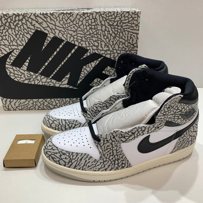 【中古美品】【メンズ】 NIKE ナイキ DZ5485-052 AIR JORDAN 1 HIGH OG "WHITE CEMENT SAFARI" スニーカー 靴 GRAY 黒タグ・箱・シューレース付属 160-261024-io-28-fuzh サイズ：27.5cm カラー：グレー.総柄 万代Net店