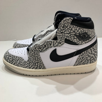 【中古美品】【メンズ】 NIKE ナイキ DZ5485-052 AIR JORDAN 1 HIGH OG "WHITE CEMENT SAFARI" スニーカー 靴 GRAY 黒タグ・箱・シューレース付属 160-261024-io-28-fuzh サイズ：27.5cm カラー：グレー.総柄 万代Net店