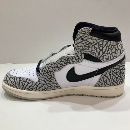 【中古美品】【メンズ】 NIKE ナイキ DZ5485-052 AIR JORDAN 1 HIGH OG "WHITE CEMENT SAFARI" スニーカー 靴 GRAY 黒タグ・箱・シューレース付属 160-261024-io-28-fuzh サイズ：27.5cm カラー：グレー.総柄 万代Net店
