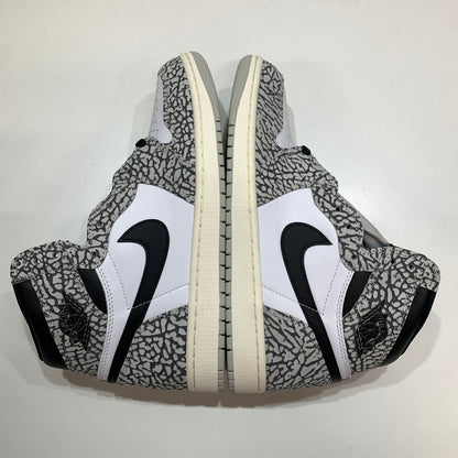 【中古美品】【メンズ】 NIKE ナイキ DZ5485-052 AIR JORDAN 1 HIGH OG "WHITE CEMENT SAFARI" スニーカー 靴 GRAY 黒タグ・箱・シューレース付属 160-261024-io-28-fuzh サイズ：27.5cm カラー：グレー.総柄 万代Net店