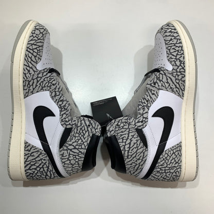 【中古美品】【メンズ】 NIKE ナイキ DZ5485-052 AIR JORDAN 1 HIGH OG "WHITE CEMENT SAFARI" スニーカー 靴 GRAY 黒タグ・箱・シューレース付属 160-261024-io-28-fuzh サイズ：27.5cm カラー：グレー.総柄 万代Net店