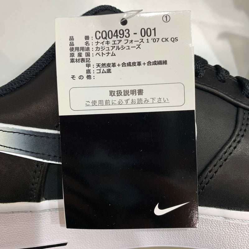 【中古品】【メンズ】 NIKE ナイキ×COLIN KAEPERNICK CQ0493-001 AIR FORCE 1 07 CK QS スニーカー 靴 BLACK 箱付き・黒タグ付き ※小さなスレ・外箱日焼けあり 160-261024-io-24-fuzh サイズ：27cm カラー：ブラック 万代Net店