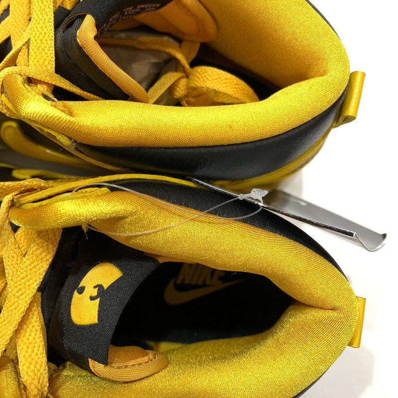 【中古美品】【メンズ】 NIKE ナイキ×WU-TANG CLAN HJ4320-001 DUNK HIGH RETRO PRM ""BLACK AND POLLEN"" スニーカー 靴 箱・黒タグ付き ※箱スレあり 160-261024-io-31-fuzh サイズ：27.5cm カラー：イエロー 万代Net店