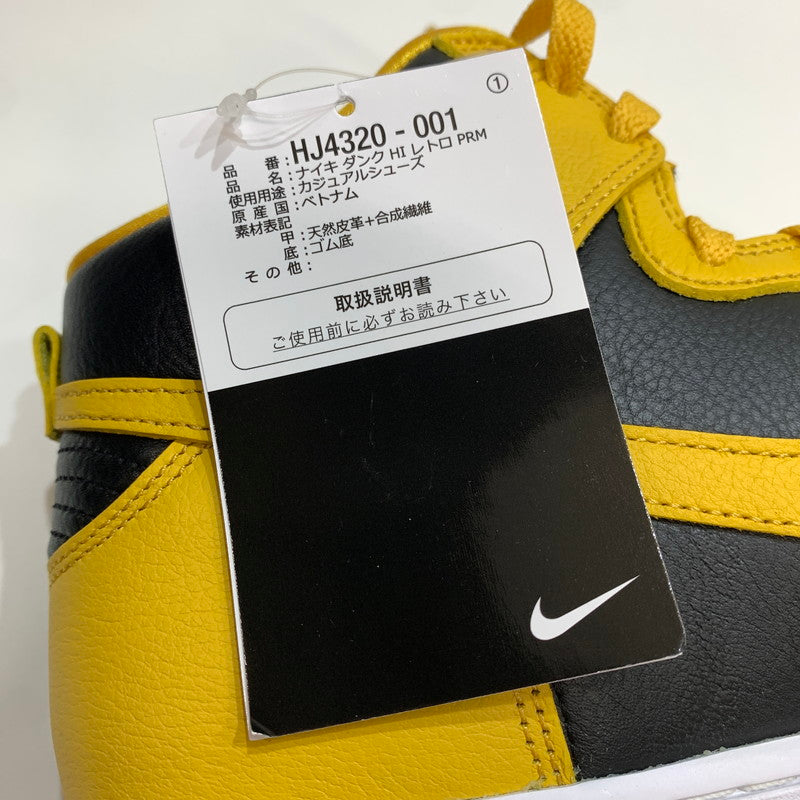 【中古美品】【メンズ】 NIKE ナイキ×WU-TANG CLAN HJ4320-001 DUNK HIGH RETRO PRM ""BLACK AND POLLEN"" スニーカー 靴 箱・黒タグ付き ※箱スレあり 160-261024-io-31-fuzh サイズ：27.5cm カラー：イエロー 万代Net店