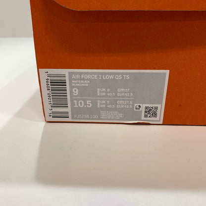 【中古品】【メンズ】 NIKE ナイキ AIR FORCE 1 LOW QS TS TERROR SQUAD FJ5756-100 スニーカー 靴 BLACK 箱付き・黒タグ・シューレース付き ※小さな汚れ・箱傷みあり 160-261024-io-27-fuzh サイズ：27cm カラー：ブラック 万代Net店