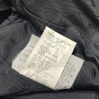 【中古品】【メンズ】 COMME des GARCONS コムデギャルソン TAILORED JACKET GJ-05054S AD1992 テーラード ジャケット ライトアウター 140-261014-yo-07-teih サイズ：S カラー：ブラック 万代Net店